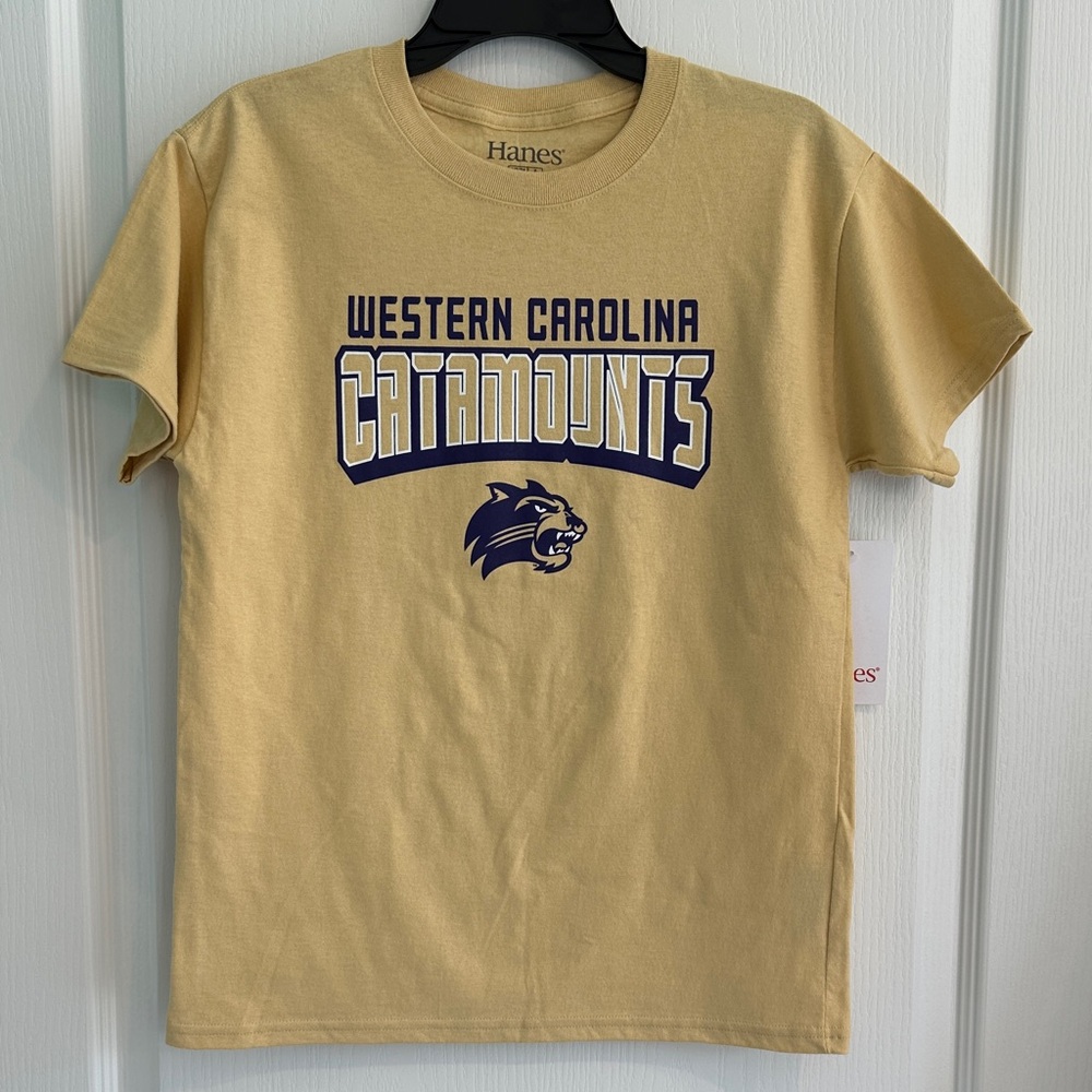 Boys Hanes WCU Catamounts Gold Tee